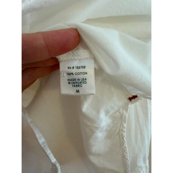 Xirena Womens Beau White Poplin Button Down Quiet Luxury Capsule Minimalist Med - Picture 9 of 13